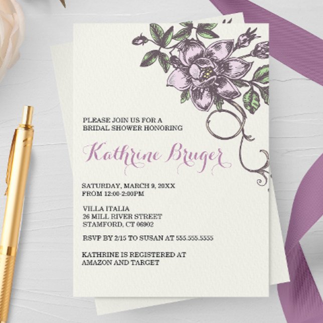 Convite Chá de panela Biotânico Vintage (Criador carregado)