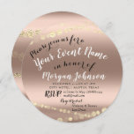 Convite Chá de panela Birthday Confetti Rosa Dourado<br><div class="desc">Novos convites para chic Qualquer outra pergunta Por favor me conte Enyoy you life :) FlorenceKdesign</div>