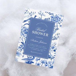 Convite Chá de panela Blue Chinoiserie Asian Vintage