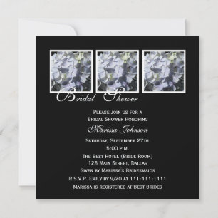 Convite Chá de panela — Blue Hydrangeas