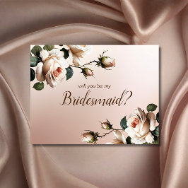Convite Chá de panela Blush Beige Rosa Bridesmaid
