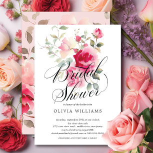 Convite Chá de panela Blush Blossom