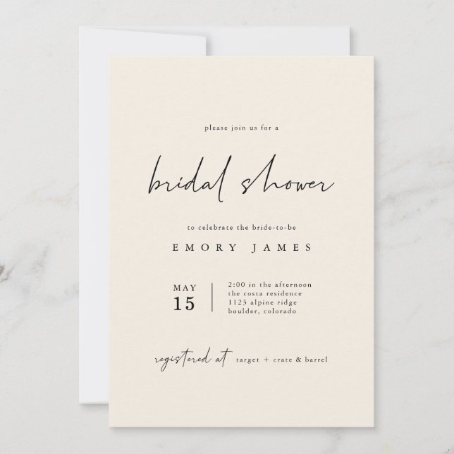 Convite Chá de panela Bohemian Branco (Frente)