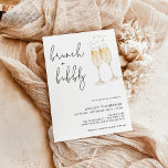 Convite Chá de panela Boho Brunch e Bubble<br><div class="desc">Este adorável Chá de panela Brunch Bubble Invitation apresenta flautas de champanhe pintadas manualmente e é perfeito para definir o tom do seu chá boêmico estilizado! Edite facilmente a maioria dos textos para corresponder ao seu evento! A maioria das cores de texto e texto são totalmente editáveis —> clique no...</div>