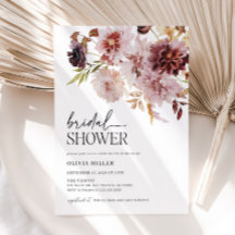 Chá de panela Boho Burgundy Terracotta