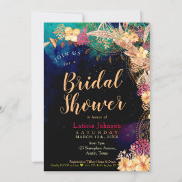 Convite Chá de panela Boho Chic Bohemian Floral & Feenas