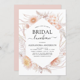 Convite Chá de panela Boho Chic Luncheon Dusty Deserto Ros