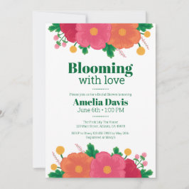 Convite Chá de panela Bold Blooms