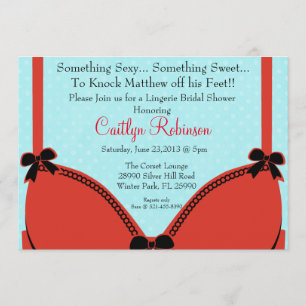 Convite Chá de panela bonito da lingerie do sutiã