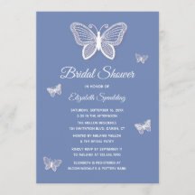 Chá de panela Borboletas Azuis e Brancas