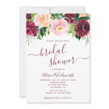 Chá de panela Borgonha e Blush Floral