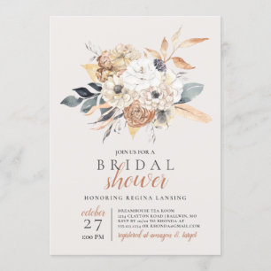 Convite Chá de panela Botânico de Cima de Cores Aquáticas