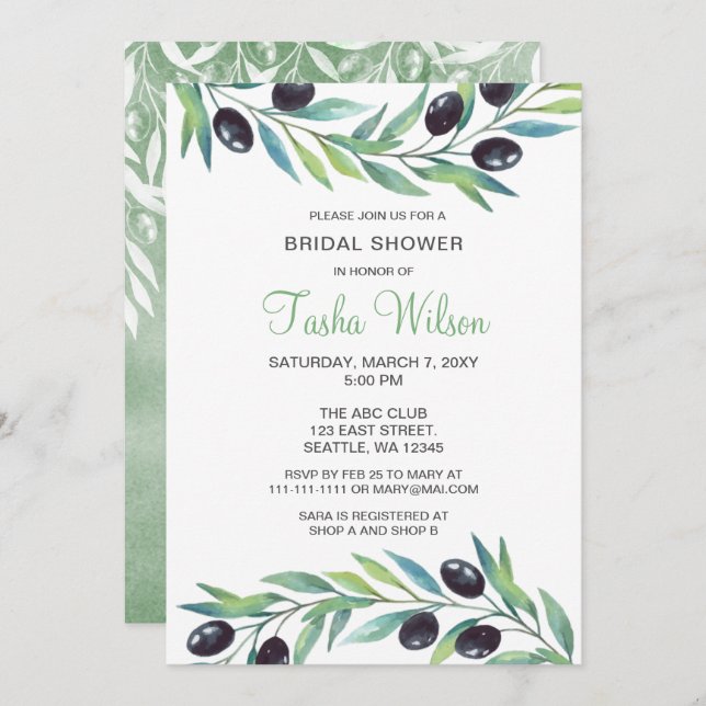 Convite Chá de panela Botânico do Branqueamento Oleícola (Frente/Verso)