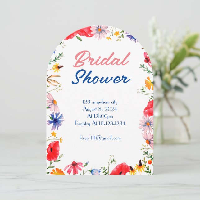 CONVITE CHÁ DE PANELA BOTÂNICO FLORAL (Em pé/Frente)