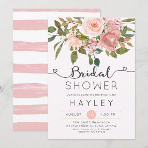 Convite Chá de panela Botânico Floral para Injeção