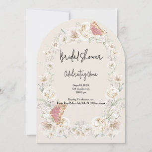 Convite Chá de panela BOTÂNICO FLORAL PINK