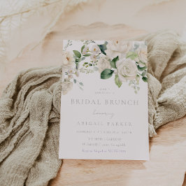 Convite Chá de panela Branca de Rosas e Sage Brunch