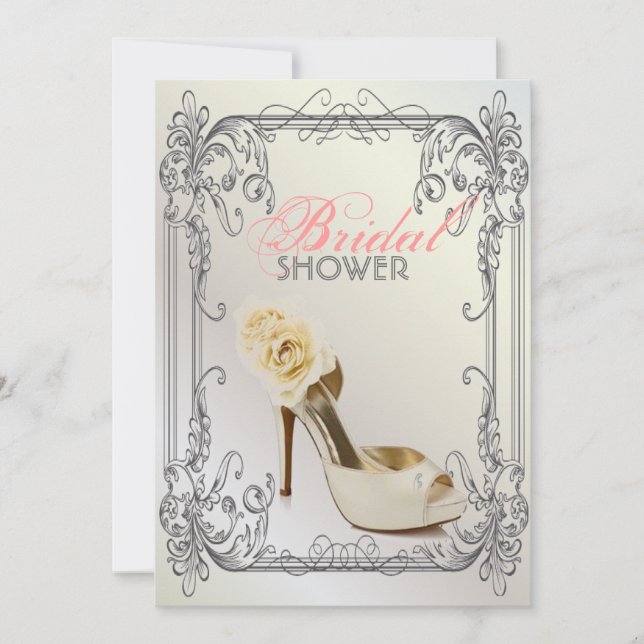 Convite Chá de panela branco de colheita elegante (Frente)