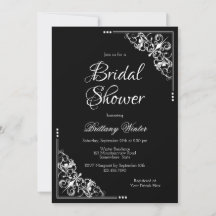 Chá de panela branco e preto elegante
