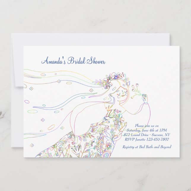 Convite Chá de panela Bride Fancioso (Frente)