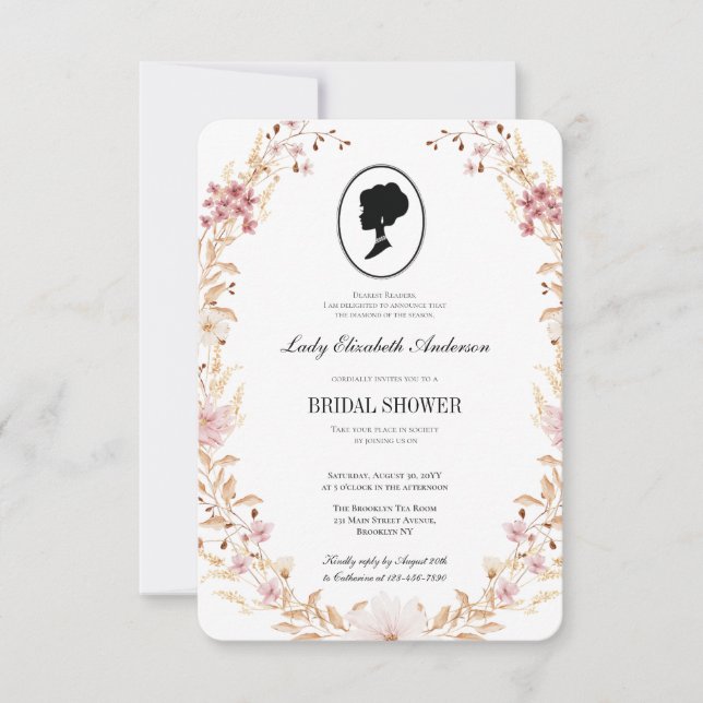 Convite Chá de panela Bridgerton (Frente)