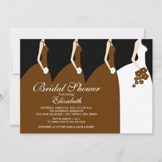 Convite Chá de panela Brown Node Bridesmaids
