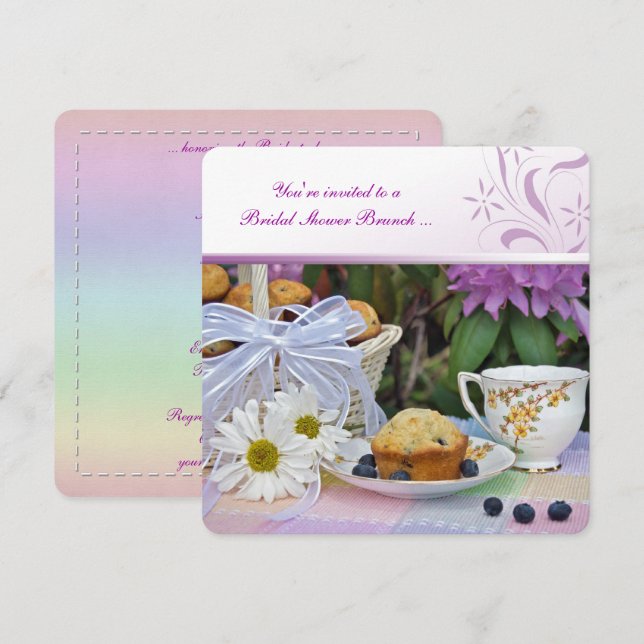 Convite Chá de panela Brunch (Frente/Verso)