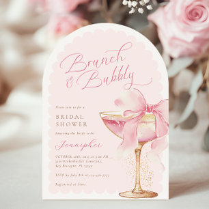 Convite Chá de panela Brunch Arco Rosa Borracha