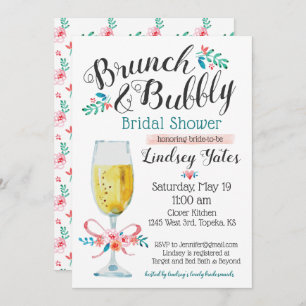 Convite Chá de panela Brunch e Bubble