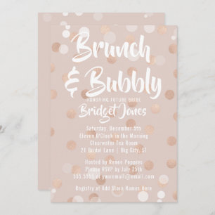 Convite Chá de panela Brunch e Bubble Confetti