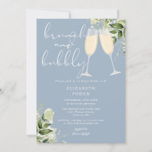 Convite Chá de panela Brunch E Bubble Greenery