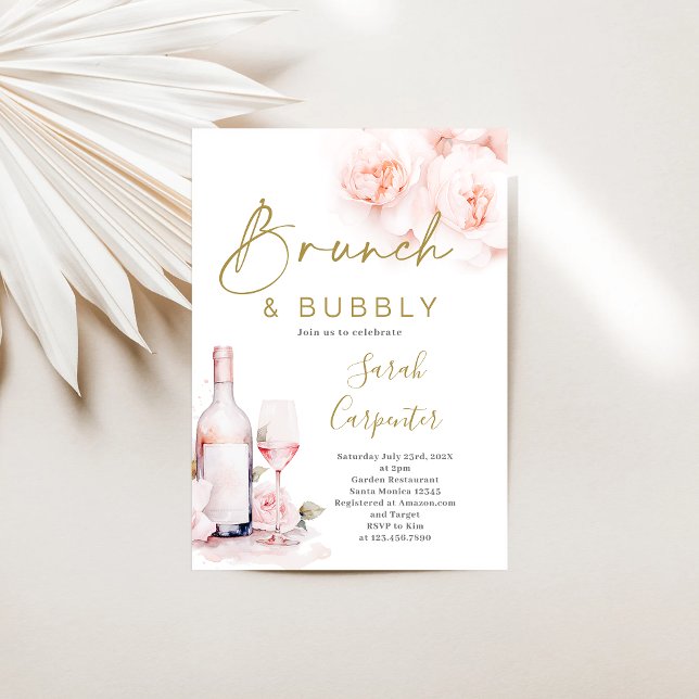 Convite Chá de panela Brunch e Bubble Prosecco (Criador carregado)