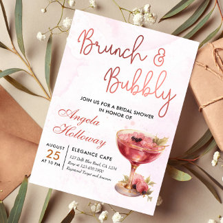 Convite Chá de panela Brunch e Bubbles