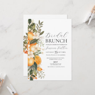 Convite Chá de panela Brunch Floral Bachelorette Fruta