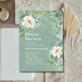 Convite Chá de panela Brunch Silver Sage Eucalyptus Flower