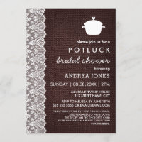 Chá de panela Burlap & Lace Potluck