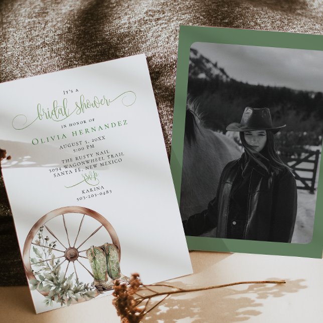 Convite Chá de panela caligráfico Russo Ocidental (Criador carregado)