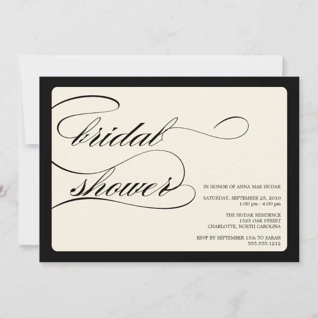 Convite chá de panela {calliographic} (Frente)