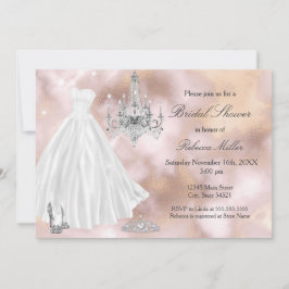 Convite Chá de panela Casamento Beige Marble White