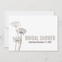 Convite Chá de panela castanho moderno de Chervil