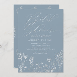 Convite Chá de panela Chic Boho de Flor Selvagem