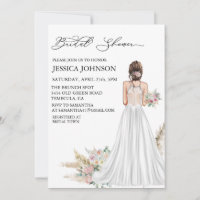 Chá de panela Chic Boho Vestido Brunette