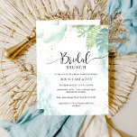 Convite Chá de panela Chic/Brunch Blue e Green Greenery<br><div class="desc">Chá de panela/brunch/ casais maravilhosos convite para chá com elegante verde e azul e delicadas manchas de aquarela mostrando os detalhes do seu evento. "Bridal" na caligrafia moderna escrita à mão. Capacidade de alterar o texto "Brunch" para "chá", "chá casal"... para atender às necessidades do evento usando a caixa de...</div>