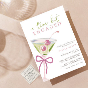 Convite Chá de panela Chic Tini Bit Engaged Martini