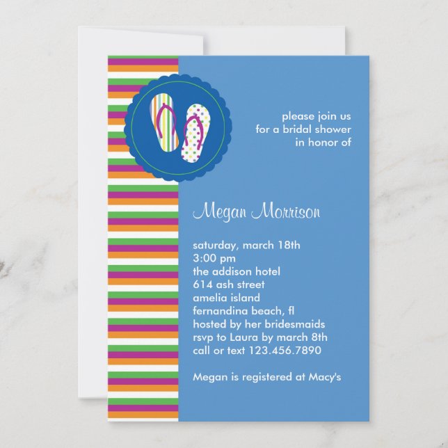 Convite Chá de panela Chinelos (Frente)