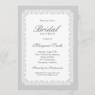 Convite Chá de panela cinzento criativo original do