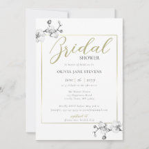 Chá de panela Clássico Dourado Orquídeo Branco Orq