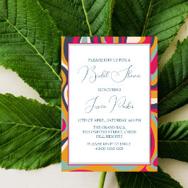 Convite Chá de panela Clássico Marmoreado Moderno