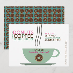 Convite Chá de panela COFFEE ROSQUINHA - Turq Rosa