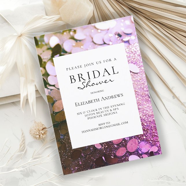 Convite Chá de panela com brilho (Criador carregado)